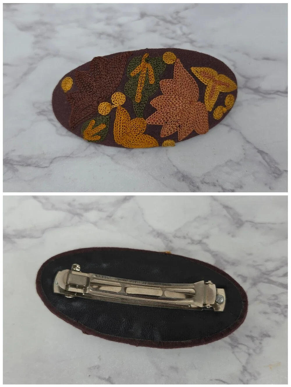 Assorted Women's Hair Clips - Brown, Black, Gold, Purple Set